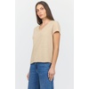 image:imageDEAR JOHN Vanya Short Sleeve Vee Neck Womens Slub Tee Knit Relaxed Fit ShirtDune