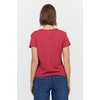 image:imageDEAR JOHN Vanya Short Sleeve Vee Neck Womens Slub Tee Knit Relaxed Fit ShirtGarnet
