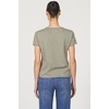image:imageDEAR JOHN Vanya Short Sleeve Vee Neck Womens Slub Tee Knit Relaxed Fit ShirtVetiver