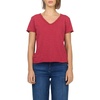 image:imageDEAR JOHN Vanya Short Sleeve Vee Neck Womens Slub Tee Knit Relaxed Fit ShirtGarnet