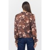 image:imageDEAR JOHN Azalea Womens Relaxed Fit Long Sleeve Blouse Ruffled Neckline Woven Printed Design Camden Petals Size Small
