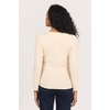 image:imageDEAR JOHN Edie Womens Long Sleeve Tee ButtonFront Neckline Stretch Fabric GarmentDyed Finish Whitecap Grey Size Small