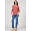 image:imageDEAR JOHN Edina Sweater Top Slim Fit Crew Neck Long SleeveDeep Terracotta