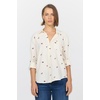 image:imageDEAR JOHN Galina Womens Long Sleeve Shirt Collar Striped Pattern Button Front Almond Rose Stripe Size Small