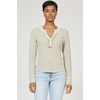 image:imageDEAR JOHN Luna Top Womens Classic Fit Thermal Henley Long Sleeve Button Front TopAbbey Stone