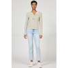 image:imageDEAR JOHN Luna Top Womens Classic Fit Thermal Henley Long Sleeve Button Front TopAbbey Stone