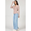image:imageDEAR JOHN Luna Top Womens Classic Fit Thermal Henley Long Sleeve Button Front TopPink Clay