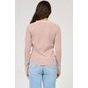 image:imageDEAR JOHN Luna Top Womens Classic Fit Thermal Henley Long Sleeve Button Front TopPink Clay