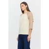 image:imageDEAR JOHN Sonoma Tee Womens Relaxed Fit Slub Jersey Crew Neck 34 Sleeve TopWarm TaupeRutabaga
