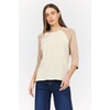 image:imageDEAR JOHN Sonoma Tee Womens Relaxed Fit Slub Jersey Crew Neck 34 Sleeve TopWarm TaupeRutabaga