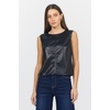 image:imageDEAR JOHN Sumana Womens Classic Fit Sleeveless Top Wide Crew Neck Stretch Knit Black Size Large