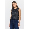 image:imageDEAR JOHN Sumana Womens Classic Fit Sleeveless Top Wide Crew Neck Stretch Knit Black Size XLarge