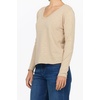 image:imageDEAR JOHN Vanya VNeck Long Sleeve Tee for Women Slub Cotton Jersey Relaxed FitDune