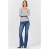 image:imageDEAR JOHN Vanya VNeck Long Sleeve Tee for Women Slub Cotton Jersey Relaxed FitHeather Grey