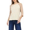 image:imageDEAR JOHN Sonoma Tee Womens Relaxed Fit Slub Jersey Crew Neck 34 Sleeve TopWarm TaupeRutabaga