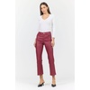 image:imageDEAR JOHN Jeanne Flared Leg Womens Pants MidRise Waisted Cropped InseamGarnet