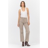 image:imageDEAR JOHN Holly Womens Straight Leg Jeans High Rise Cropped Comfortable Stretch Raw HemMink
