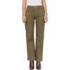 image:imageDEAR JOHN Holly Womens Straight Leg Jeans High Rise Cropped Comfortable Stretch Raw HemOlive Branch