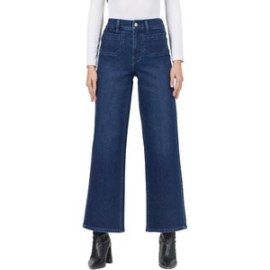 image:imageDEAR JOHN Holly Womens Straight Leg Jeans High Rise Cropped Comfortable Stretch Raw HemKatrina