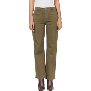image:imageDEAR JOHN Holly Womens Straight Leg Jeans High Rise Cropped Comfortable Stretch Raw HemOlive Branch