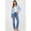 image:imageDEAR JOHN Ainsley Denim Jacket Womens Relaxed Fit Stretch Denim Embroidered Button Front Collared JacketRailroad Stripes