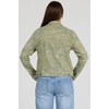 image:imageDEAR JOHN Ainsley Denim Jacket Womens Relaxed Fit Stretch Denim Embroidered Button Front Collared JacketRiviera Camo