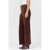 image:imageDEAR JOHN Audrey Wide Leg Pants Womens High Rise Full Length Corduroy Comfort Stretch Clean Hem Tailored Flattering FitShaved Chocolate