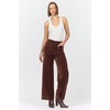 image:imageDEAR JOHN Audrey Wide Leg Pants Womens High Rise Full Length Corduroy Comfort Stretch Clean Hem Tailored Flattering FitShaved Chocolate