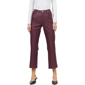 image:imageDEAR JOHN Anika High Rise Straight Leg Jeans for Women Clean Hem Cropped Inseam Stretch DenimFig