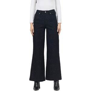 image:imageDEAR JOHN Fiona Wide Leg Womens Jeans High RiseBlack Lace