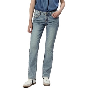 image:imageDEAR JOHN Playback Straight Leg Jeans Womens Low Rise Full Inseam Clean Hem Slim Straight Comfort Stretch DenimFrench Sky
