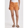 image:imageDEAR JOHN Julian Denim Shorts Womens Mid Rise Relaxed Fit Embroidered Eyelet Side Vent Stretch Twill Color Short  Orange Delight  25