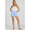 image:imageDEAR JOHN Julian Mid Rise Cuffed Shorts for Women Pintuck Detail Skyway 26