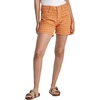 image:imageDEAR JOHN Julian Denim Shorts Womens Mid Rise Relaxed Fit Embroidered Eyelet Side Vent Stretch Twill Color Short  Orange Delight  25