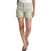 image:imageDEAR JOHN Julian Denim Shorts Womens Mid Rise Relaxed Fit Embroidered Eyelet Side Vent Stretch Twill Color Short  Pistachio Cream  29