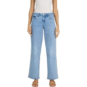 image:imageDEAR JOHN Taylor High Rise Straight Leg Jeans for Women Side Seam Embroidery Clean Hem Waveberry 24