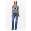 image:imageDEAR JOHN Denali Womens Short Sleeve Argyle Sweater Relaxed Fit CollaredGrey Combo