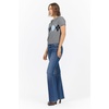 image:imageDEAR JOHN Denali Womens Short Sleeve Argyle Sweater Relaxed Fit CollaredGrey Combo