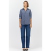 image:imageDEAR JOHN Galina Womens Long Sleeve Shirt Collar Button Front Vintage Indigo Size XLarge