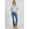image:imageDEAR JOHN Adrianna ButtonDown Womens Shirt Oversized Fit Collared Long Sleeve Woven  Blue Rama Emb  Size XSmall