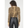 image:imageDEAR JOHN Ania Thermal Top Womens Slim Fit Long Sleeve Crew Neck Waffle ShirtLeopard