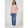 image:imageDEAR JOHN Ania Thermal Top Womens Slim Fit Long Sleeve Crew Neck Waffle ShirtPink Clay
