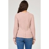 image:imageDEAR JOHN Ania Thermal Top Womens Slim Fit Long Sleeve Crew Neck Waffle ShirtPink Clay