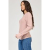 image:imageDEAR JOHN Ania Thermal Top Womens Slim Fit Long Sleeve Crew Neck Waffle ShirtPink Clay