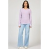 image:imageDEAR JOHN Ania Thermal Top Womens Slim Fit Long Sleeve Crew Neck Waffle ShirtPurple Haze