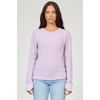 image:imageDEAR JOHN Ania Thermal Top Womens Slim Fit Long Sleeve Crew Neck Waffle ShirtPurple Haze