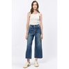 image:imageDEAR JOHN Audrey Wide Leg Jeans Womens High Rise Cropped Color Denim Comfort Stretch Clean Hem Utility Inspired Tailored FitMeeru