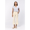 image:imageDEAR JOHN Audrey Wide Leg Jeans Womens High Rise Cropped Color Denim Comfort Stretch Clean Hem Utility Inspired Tailored FitWheat