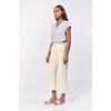 image:imageDEAR JOHN Audrey Wide Leg Jeans Womens High Rise Cropped Color Denim Comfort Stretch Clean Hem Utility Inspired Tailored FitWheat