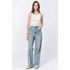 image:imageDEAR JOHN Audrey Wide Leg Jeans Womens High Rise Cropped Color Denim Comfort Stretch Clean Hem Utility Inspired Tailored FitZurie